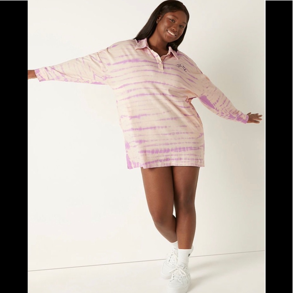 New! Pink VS Varsity Polo Dress